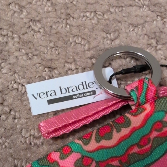 Vera Bradley Pink and Green Patterned ID Case Wallet NWT - Picture 2 of 4